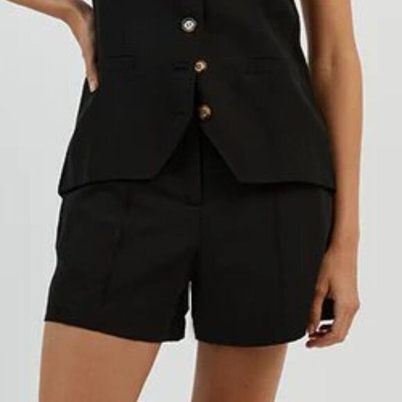 Dissh Short Amelia Black Tencel Blend Shorts US 12 - Picture 3 of 8